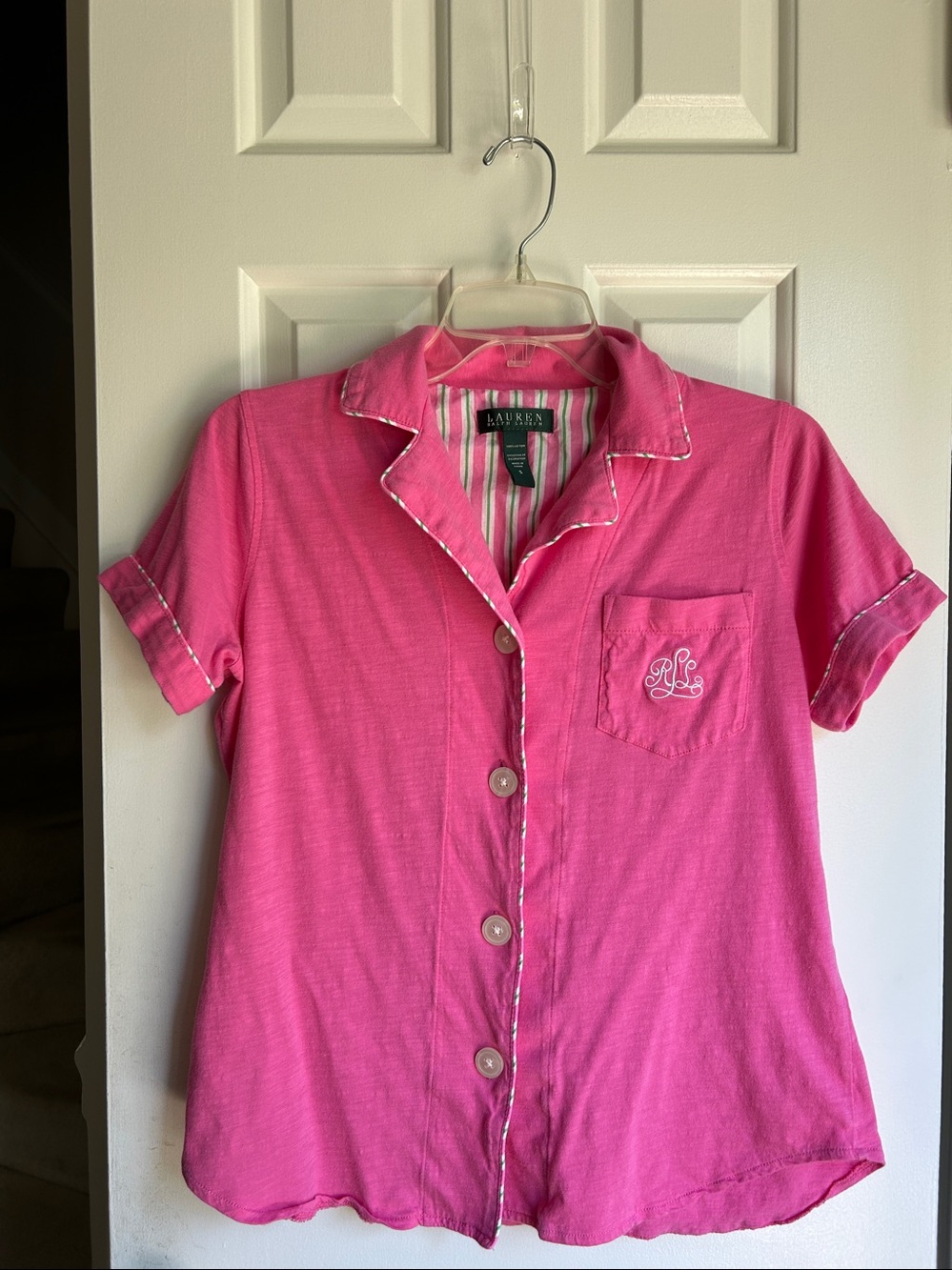LRL Pajama Bermuda Shorts Set - Pink - Sz Small - Picture 4 of 12